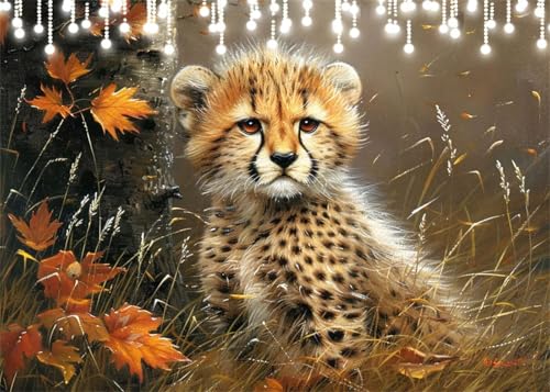 Diamond Painting Kinder Tier, Diamant Painting Bilder Leopard DIY Eckige Steine Diamant Kunst Malerei Kits, 5D Mosaikherstellung Bastelset Erwachsene für Aesthetic Room Decor Geschenke 80x100 cm X4-23 Diamond Painting Kinder Tier, Diamant Painting Bilder Leopard DIY Eckige Steine Diamant Kunst Malerei Kits, 5D Mosaikherstellung Bastelset Erwachsene für Aesthetic Room Decor Geschenke 80x100 cm X4-23 von Hooixaag