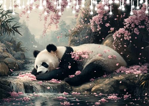 Diamond Painting Kinder Tier, Diamant Painting Bilder Panda DIY Runden Steine Diamant Kunst Malerei Kits, 5D Mosaikherstellung Bastelset Erwachsene für Aesthetic Room Decor Geschenke 80x100 cm X4-73 Diamond Painting Kinder Tier, Diamant Painting Bilder Panda DIY Runden Steine Diamant Kunst Malerei Kits, 5D Mosaikherstellung Bastelset Erwachsene für Aesthetic Room Decor Geschenke 80x100 cm X4-73 von Hooixaag