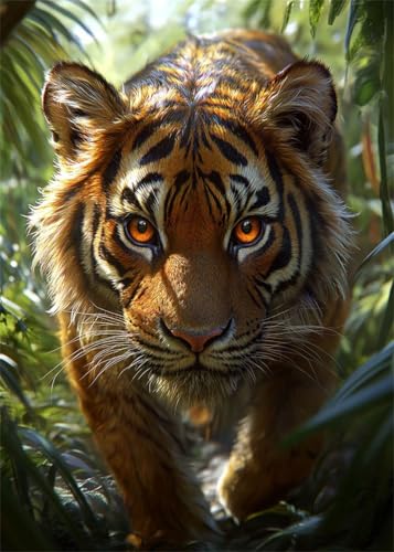 Diamond Painting Kinder Tiger, Diamant Painting Bilder Tropisch DIY Runden Steine Diamant Kunst Malerei Kits, 5D Mosaikherstellung Bastelset Erwachsene für Aesthetic Room Decor 80x100 cm X4-1025 Diamond Painting Kinder Tiger, Diamant Painting Bilder Tropisch DIY Runden Steine Diamant Kunst Malerei Kits, 5D Mosaikherstellung Bastelset Erwachsene für Aesthetic Room Decor 80x100 cm X4-1025 von Hooixaag