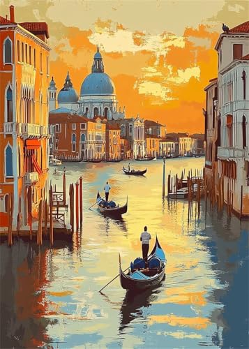 Diamond Painting Kinder Venedig, Diamant Painting Bilder Stadt DIY Eckige Steine Diamant Kunst Malerei Kits, 5D Mosaikherstellung Bastelset Erwachsene für Aesthetic Room Decor 80x100 cm X4-1015 Diamond Painting Kinder Venedig, Diamant Painting Bilder Stadt DIY Eckige Steine Diamant Kunst Malerei Kits, 5D Mosaikherstellung Bastelset Erwachsene für Aesthetic Room Decor 80x100 cm X4-1015 von Hooixaag