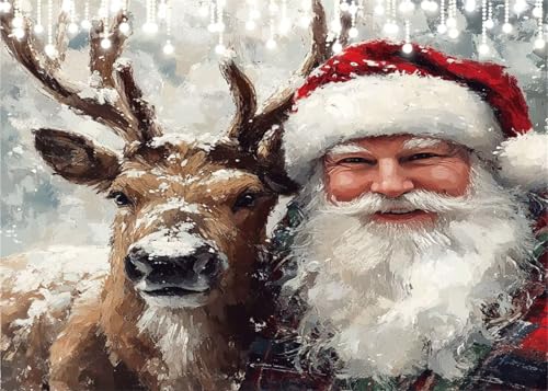 Diamond Painting Kinder Weihnachten, Diamant Painting Bilder Reh DIY Eckige Steine Diamant Kunst Malerei Kits, 5D Mosaikherstellung Bastelset Erwachsene für Aesthetic Room Decor 80x100 cm X4-11 Diamond Painting Kinder Weihnachten, Diamant Painting Bilder Reh DIY Eckige Steine Diamant Kunst Malerei Kits, 5D Mosaikherstellung Bastelset Erwachsene für Aesthetic Room Decor 80x100 cm X4-11 von Hooixaag