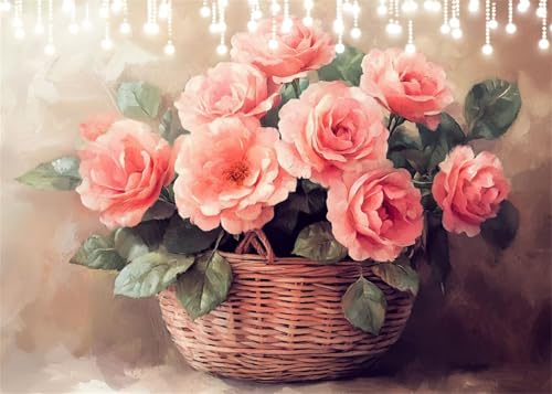 Diamond Painting Set Erwachsene Rose Diamant Painting Bilder Blumenkorb DIY Eckige Vollbohrer Diamant Malerei Stickerei Kreuzstich, 5D Mosaik Basteln Mädchen Geschenke Room Decor 40x50 cm X4-32 Diamond Painting Set Erwachsene Rose Diamant Painting Bilder Blumenkorb DIY Eckige Vollbohrer Diamant Malerei Stickerei Kreuzstich, 5D Mosaik Basteln Mädchen Geschenke Room Decor 40x50 cm X4-32 von Hooixaag