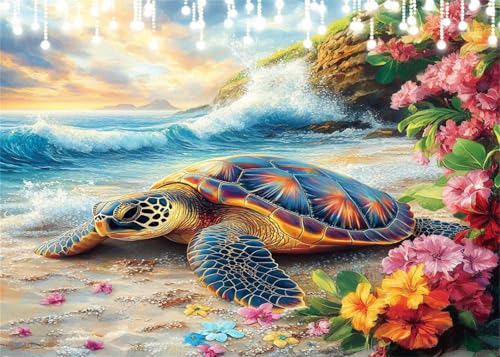 Diamond Painting Set Erwachsene Strand Diamant Painting Bilder Schildkröte DIY Runden Vollbohrer Diamant Malerei Stickerei Kreuzstich, 5D Mosaik Basteln Mädchen Geschenke Room Decor 60x80 cm X4-10 Diamond Painting Set Erwachsene Strand Diamant Painting Bilder Schildkröte DIY Runden Vollbohrer Diamant Malerei Stickerei Kreuzstich, 5D Mosaik Basteln Mädchen Geschenke Room Decor 60x80 cm X4-10 von Hooixaag