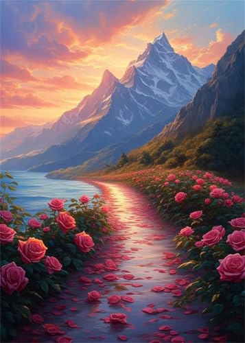 Diamond Painting Set für Erwachsene Blume Diamant Painting Bilder Berg DIY Runden Vollbohrer Diamant Malerei Stickerei Kreuzstich, 5D Mosaik Basteln Mädchen Geschenke für Room Decor 80x100 cm X4-878 Diamond Painting Set für Erwachsene Blume Diamant Painting Bilder Berg DIY Runden Vollbohrer Diamant Malerei Stickerei Kreuzstich, 5D Mosaik Basteln Mädchen Geschenke für Room Decor 80x100 cm X4-878 von Hooixaag