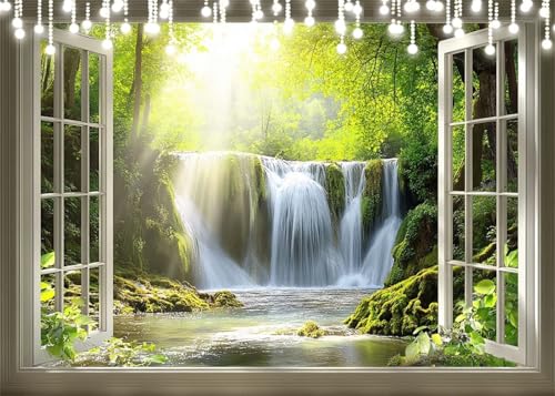 Diamond Painting Set für Erwachsene Fallen Diamant Painting Bilder Fenster DIY Runden Vollbohrer Diamant Malerei Stickerei Kreuzstich, 5D Mosaik Basteln Mädchen Geschenke für Room Decor 35x50 cm X4-30 von Hooixaag