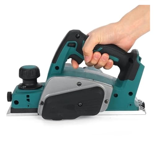 Handhobel schnurlose Holzhobelmaschine 18 V 15000 U/min Elektrohobel, Holzschneiden, Holzbearbeitung, kabellos, wiederaufladbar, Handhobel, passend for 18 V Akkus, Elektrowerkzeug von Hookurity