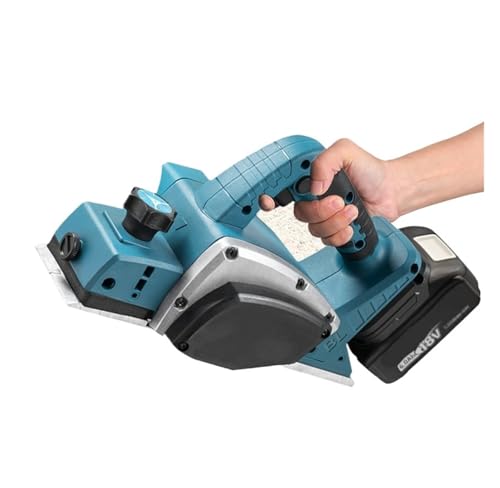 Hookurity Handhobel schnurlose Holzhobelmaschine 15000 U/min bürstenloser Elektrohobel, kabelloser Handhobel, Tischler, Heimwerken, for 18-V-Akkus, Pin von Hookurity