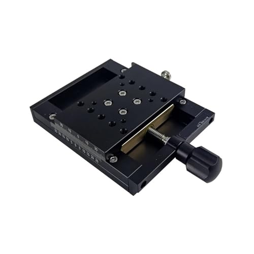 Hookurity Schlitten Feineinstellung Manueller Lineartisch X-Achse 50 mm/100 mm Verfahrweg Manuelle Linearbühne Verschiebungsplattform Optischer Schiebetisch PT-SD102P/102PS(PT-SD102P 100MM) von Hookurity