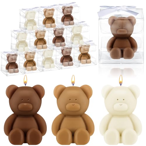 30 Stück Babyparty-Gastgeschenke Bärenkerzen Gastgeschenke mit 30 Boxen Bärenförmige Kerzen handgefertigte Mini-Bärkerzen Bulk für Babyparty Jungen Mädchen Hochzeit Geschlecht Enthüllung Party 30 Stück Babyparty-Gastgeschenke Bärenkerzen Gastgeschenke mit 30 Boxen Bärenförmige Kerzen handgefertigte Mini-Bärkerzen Bulk für Babyparty Jungen Mädchen Hochzeit Geschlecht Enthüllung Party von Hoolerry