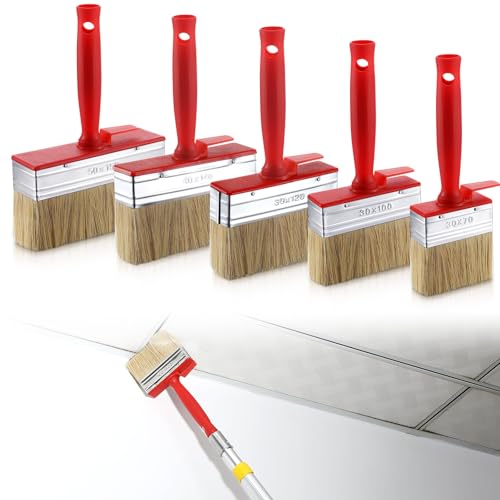 Hoolerry 5 Stück Deckbeiz- und Versiegelungsblock-Pinsel für Holz, robuste Pinsel, Pinsel für Wände, Applikator zum Malen, Beizen, Terrassendielen, Zäunen (7,6 cm, 10,2 cm, 11,9 cm, 14 cm, 15,2 cm) Hoolerry 5 Stück Deckbeiz- und Versiegelungsblock-Pinsel für Holz, robuste Pinsel, Pinsel für Wände, Applikator zum Malen, Beizen, Terrassendielen, Zäunen (7,6 cm, 10,2 cm, 11,9 cm, 14 cm, 15,2 cm) von Hoolerry