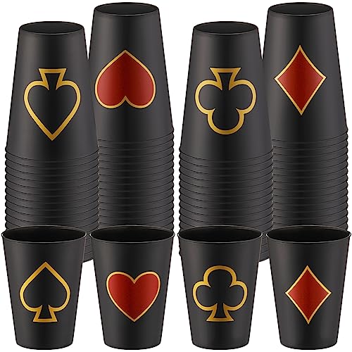 Hoolerry Casino-Partybecher, 266 ml, Casino-Themenparty-Dekorationen, Poker-Becher, Schnapsbecher, Kunststoff, Spieleabend, für Geburtstag, Hochzeit, 72 Stück Hoolerry Casino-Partybecher, 266 ml, Casino-Themenparty-Dekorationen, Poker-Becher, Schnapsbecher, Kunststoff, Spieleabend, für Geburtstag, Hochzeit, 72 Stück von Hoolerry
