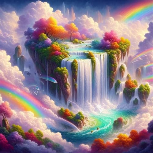 5D Regenbogen Diamond Painting Set,Diamant Painting Bilder DIY Wasserfall Diamant Kunst Full Drill Kreuzstich Stickerei Bastelset Diamant Malerei für Home Wand Dekor Round Drill 70x70cm 5D Regenbogen Diamond Painting Set,Diamant Painting Bilder DIY Wasserfall Diamant Kunst Full Drill Kreuzstich Stickerei Bastelset Diamant Malerei für Home Wand Dekor Round Drill 70x70cm von Hoonjiin