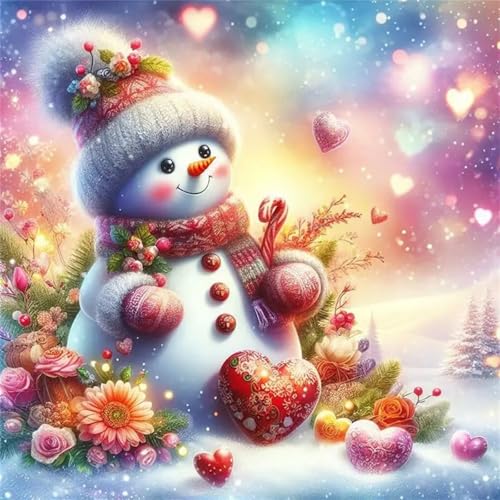 Diamond Painting Set für Erwachsene,5D Diamant Painting Bilder,DIY Bonhomme de neige Love Round Vollbohrer Diamanten Malerei Stickerei Kreuzstich Home Dekor Geschenke 60x60cm Diamond Painting Set für Erwachsene,5D Diamant Painting Bilder,DIY Bonhomme de neige Love Round Vollbohrer Diamanten Malerei Stickerei Kreuzstich Home Dekor Geschenke 60x60cm von Hoonjiin