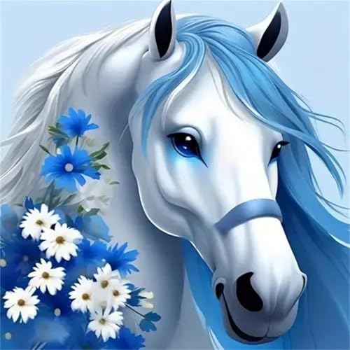 Diamond Painting Set für Erwachsene,5D Diamant Painting Bilder,DIY Cheval bleu Round Vollbohrer Diamanten Malerei Stickerei Kreuzstich Home Dekor Geschenke 60x60cm Diamond Painting Set für Erwachsene,5D Diamant Painting Bilder,DIY Cheval bleu Round Vollbohrer Diamanten Malerei Stickerei Kreuzstich Home Dekor Geschenke 60x60cm von Hoonjiin