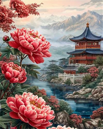 Hoonjiin Malen Nach Zahlen Erwachsene mit Rahmen Antike Architektur, Paint by Numbers Adult DIY Ölgemälde Set, Gemeinsam Acrylfarbe malen nach zahlen Leinwand set für Heimdekoration 8x12inch Hoonjiin Malen Nach Zahlen Erwachsene mit Rahmen Antike Architektur, Paint by Numbers Adult DIY Ölgemälde Set, Gemeinsam Acrylfarbe malen nach zahlen Leinwand set für Heimdekoration 8x12inch von Hoonjiin