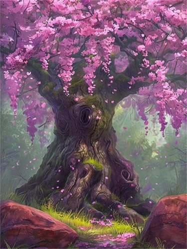 Hoonjiin Malen Nach Zahlen Erwachsene mit Rahmen Uralter Baum, Paint by Numbers Adult DIY Ölgemälde Set, Stein Acrylfarbe malen nach zahlen Leinwand set für Heimdekoration 8x12inch Hoonjiin Malen Nach Zahlen Erwachsene mit Rahmen Uralter Baum, Paint by Numbers Adult DIY Ölgemälde Set, Stein Acrylfarbe malen nach zahlen Leinwand set für Heimdekoration 8x12inch von Hoonjiin