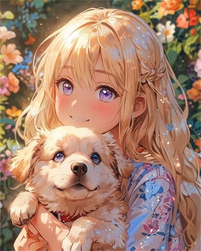 Hoonjiin Malen Nach Zahlen Erwachsene ohne Rahmen Schönes Mädchen, Paint by Numbers Adult DIY Ölgemälde Set, Hund Acrylfarbe malen nach zahlen Leinwand set für Heimdekoration 24x36inch Hoonjiin Malen Nach Zahlen Erwachsene ohne Rahmen Schönes Mädchen, Paint by Numbers Adult DIY Ölgemälde Set, Hund Acrylfarbe malen nach zahlen Leinwand set für Heimdekoration 24x36inch von Hoonjiin