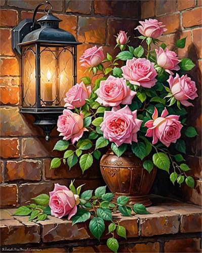Hoonjiin Malen Nach Zahlen für Erwachsene mit Rahmen, DIY Rosa Acrylfarbe Ölgemälde Set für erwachsene und anfänger, mit 3 - Pinseln malen nach zahlen Blätter set für Wanddeko Geschenk 20x30cm Hoonjiin Malen Nach Zahlen für Erwachsene mit Rahmen, DIY Rosa Acrylfarbe Ölgemälde Set für erwachsene und anfänger, mit 3 - Pinseln malen nach zahlen Blätter set für Wanddeko Geschenk 20x30cm von Hoonjiin