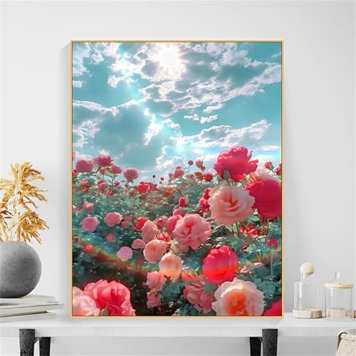 Hoonjiin Malen Nach Zahlen für Erwachsene mit Rahmen, DIY Weiße Wolke Acrylfarbe Ölgemälde Set für erwachsene und anfänger, mit 3 - Pinseln malen nach zahlen Blume set für Wanddeko Geschenk 45x60cm Hoonjiin Malen Nach Zahlen für Erwachsene mit Rahmen, DIY Weiße Wolke Acrylfarbe Ölgemälde Set für erwachsene und anfänger, mit 3 - Pinseln malen nach zahlen Blume set für Wanddeko Geschenk 45x60cm von Hoonjiin