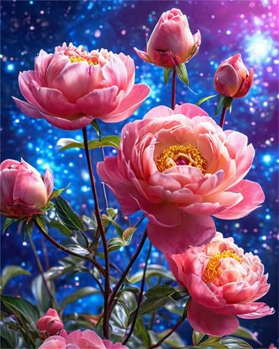 Hoonjiin Malen Nach Zahlen für Erwachsene ohne Rahmen, DIY Aurora-Nacht Acrylfarbe Ölgemälde Set für erwachsene und anfänger, mit 3 - Pinseln malen nach zahlen Rose set für Wanddeko Geschenk 55x70cm Hoonjiin Malen Nach Zahlen für Erwachsene ohne Rahmen, DIY Aurora-Nacht Acrylfarbe Ölgemälde Set für erwachsene und anfänger, mit 3 - Pinseln malen nach zahlen Rose set für Wanddeko Geschenk 55x70cm von Hoonjiin