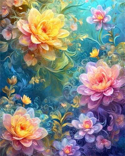 Malen Nach Zahlen für Erwachsene mit Rahmen, DIY Bunte Pflanzen Acrylfarbe Ölgemälde Set für erwachsene und anfänger, mit 3 - Pinseln malen nach zahlen Blume set für Wanddeko Geschenk 60x90cm Malen Nach Zahlen für Erwachsene mit Rahmen, DIY Bunte Pflanzen Acrylfarbe Ölgemälde Set für erwachsene und anfänger, mit 3 - Pinseln malen nach zahlen Blume set für Wanddeko Geschenk 60x90cm von Hoonjiin