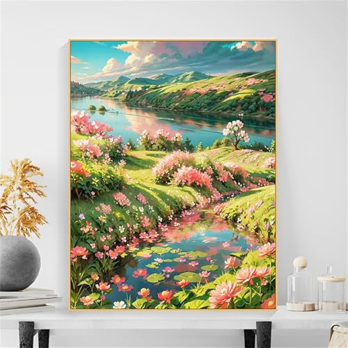 Malen Nach Zahlen für Erwachsene mit Rahmen, DIY Wunderschöne Landschaft Acrylfarbe Ölgemälde Set für erwachsene und anfänger, mit 3 - Pinseln malen nach zahlen Blumen set für Wanddeko 40x50cm Malen Nach Zahlen für Erwachsene mit Rahmen, DIY Wunderschöne Landschaft Acrylfarbe Ölgemälde Set für erwachsene und anfänger, mit 3 - Pinseln malen nach zahlen Blumen set für Wanddeko 40x50cm von Hoonjiin