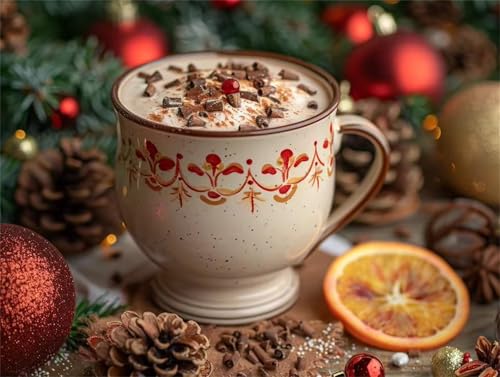Malen Nach Zahlen für Erwachsene ohne Rahmen, DIY Kaffeetasse Acrylfarbe Ölgemälde Set für erwachsene und anfänger, mit 3 - Pinseln malen nach zahlen Kiefernzapfen set für Wanddeko Geschenk 30x40cm von Hoonjiin