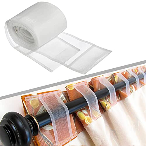 Hoonng 10cm Stegband Gardinenband Schlaufenband Transparent Verdeckte Vorhangband zum Aufnähen, Stil 1, 5M Hoonng 10cm Stegband Gardinenband Schlaufenband Transparent Verdeckte Vorhangband zum Aufnähen, Stil 1, 5M von Hoonng