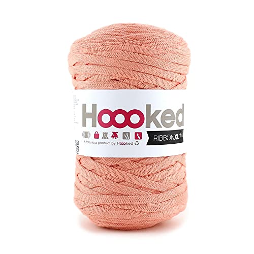 Hoooked, Häkel-Strick-Textilgarn, RibbonXL, Ice Apricot, 120 m von Hoooked