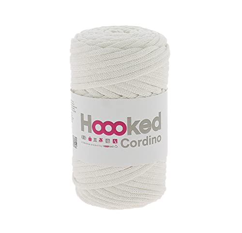 Hoooked CORD28 Garn, Recycelte Baumwolle, weiß, 54m von Hoooked