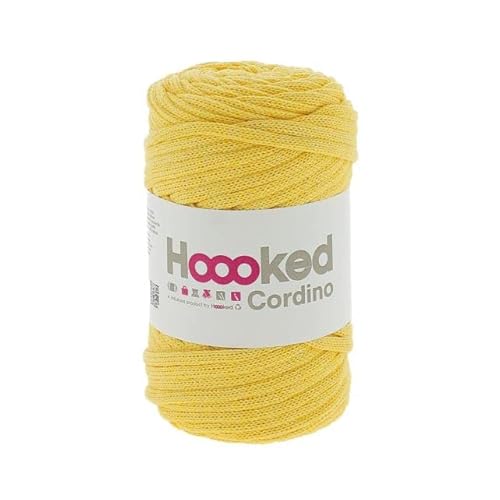 Hoooked Cordino 54 m / 150 g Baumwollkordel (Lemon Yellow) von Hoooked