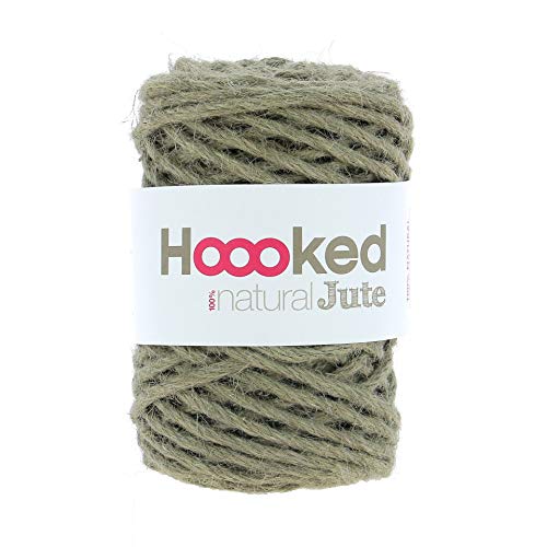 Hoooked Natural Jute Textilgarn 45 m Rolle (Olive Taupe) von Hoooked
