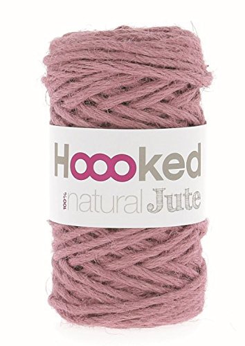 Hoooked Natural Jute Textilgarn 45 m Rolle (Tea Rose) von Hoooked