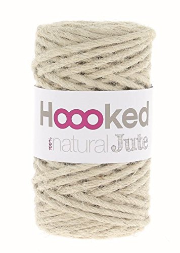 Hoooked Natural Jute Textilgarn 45 m Rolle (Vanilla Cream) von Hoooked