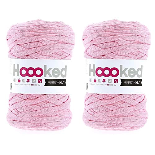 Hoooked Ribbon XL Garn, 2 Stück, Sweet Pink (RXL 40) von Hoooked