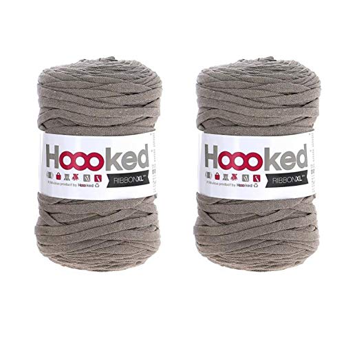 Hoooked Ribbon XL Garn (2er-Pack) – Earth Taupe (RXL 48) von Hoooked