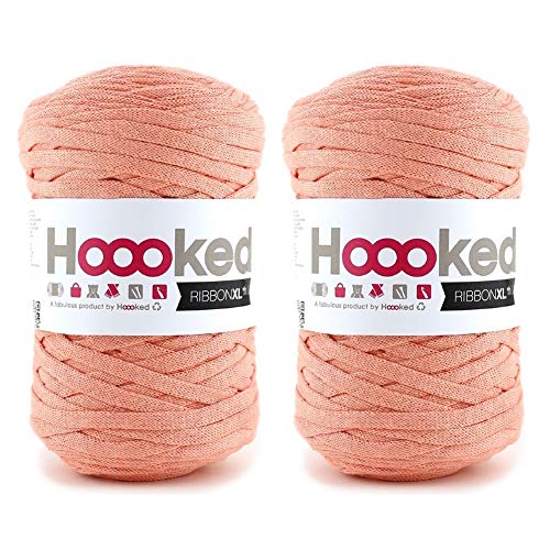 Hoooked Ribbon XL Garn (2er-Pack) – Iced Apricot (RXL 47) von Hoooked
