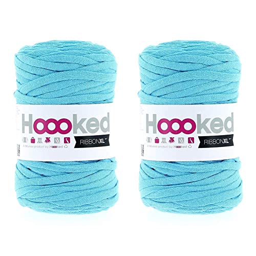 Hoooked Ribbon XL Garn (2 Stück) – Meeresblau (RXL 37) von Hoooked