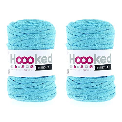 Hoooked Ribbon XL Garn (2 Stück) – Meeresblau (RXL 37) von Hoooked