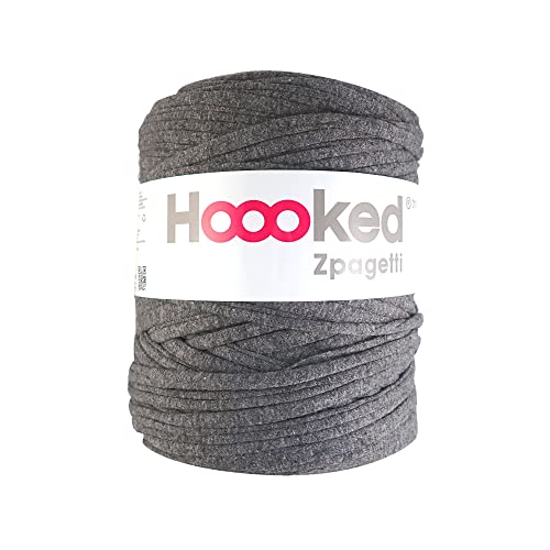 Hoooked Zpagetti T-Shirt-Garn, Baumwolle, 120 m, 700 g, Dunkelgrau von Hoooked
