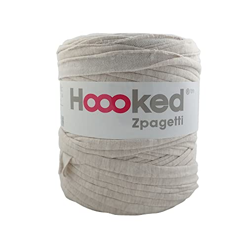 Hoooked Zpagetti T-Shirt-Garn, Baumwolle, 120 m, 700 g, Hellbruan von Hoooked