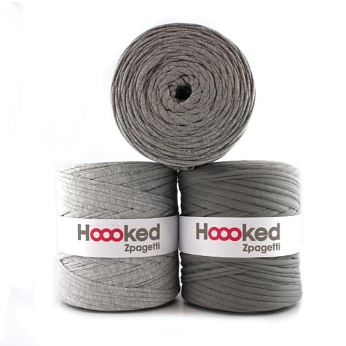 Hoooked Zpagetti Textilgarn 120 m Rolle (grau) von Hoooked