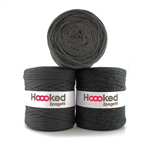 Hoooked Zpagetti Textilgarn 120 m Rolle (anthrazit) von Hoooked