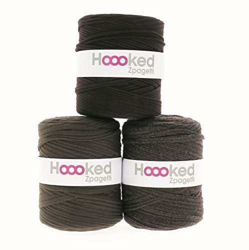 Hoooked Zpagetti Textilgarn 120 m Rolle (Dunkelbraun) von Hoooked