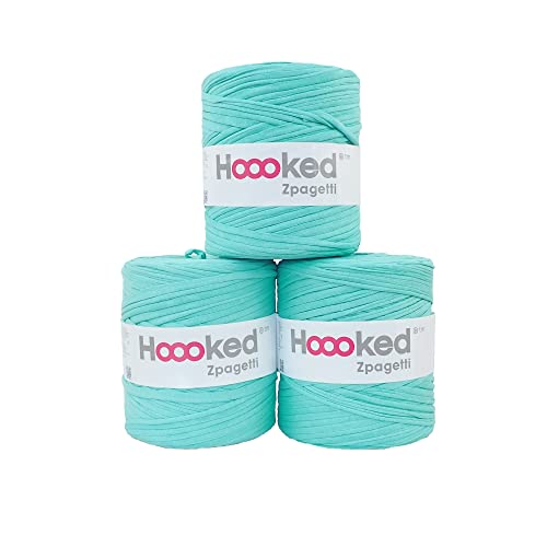 Zpagetti T-Shirt-Garn, Baumwolle, 120 m, 700 g, Minzgrün, 3 Stück Zpagetti T-Shirt-Garn, Baumwolle, 120 m, 700 g, Minzgrün, 3 Stück von Hoooked