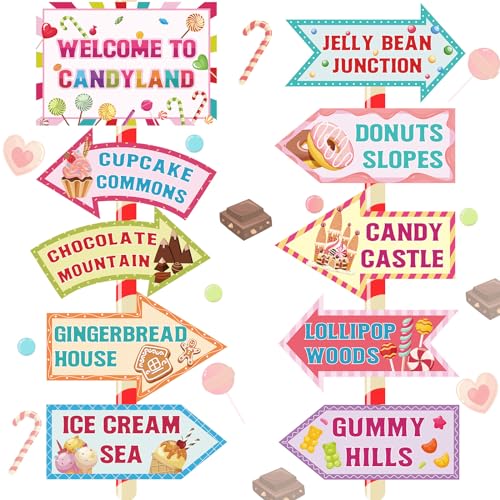 20 Stück Candyland Dekorationen Welcome to Candyland Signs Candy Party Dekorationen für Frauen Mädchen Candy Land Themed Geburtstag Party Supplies Indoor Outdoor Candy Party Schild Foto Requisiten 20 Stück Candyland Dekorationen Welcome to Candyland Signs Candy Party Dekorationen für Frauen Mädchen Candy Land Themed Geburtstag Party Supplies Indoor Outdoor Candy Party Schild Foto Requisiten von Hooqict