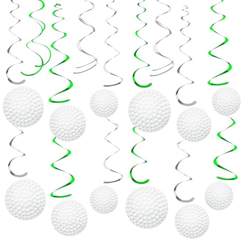 54 Stück Golf-Hängewirbel, Party-Dekorationen, Golf-Thema, Geburtstagsparty-Dekorationen, Zubehör, Golf-Ausschnitte, Folien-Luftschlangen, Wand-Deckendekoration, für Kinder, Jungen, Männer 54 Stück Golf-Hängewirbel, Party-Dekorationen, Golf-Thema, Geburtstagsparty-Dekorationen, Zubehör, Golf-Ausschnitte, Folien-Luftschlangen, Wand-Deckendekoration, für Kinder, Jungen, Männer von Hooqict