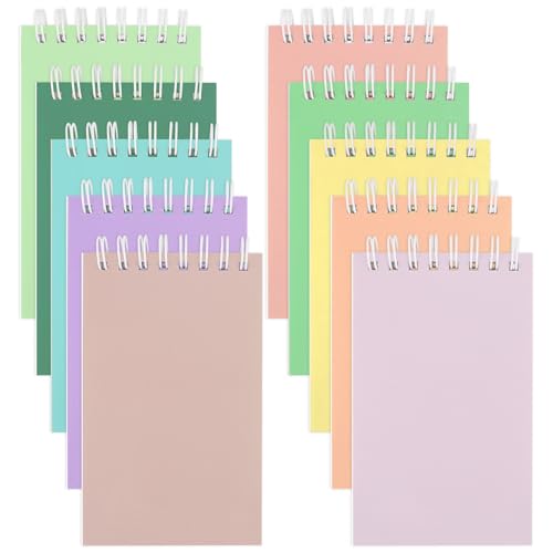 Hooqict 10 Pack Pocket Notebook 3x5 Colorful Mini Notebooks Small Spiral Notepads with Lined Pages, Memo Note Pads for Kids, Party Favors, Work, Office, Students School Supplies, 50 Sheets/100 Pages Hooqict 10 Pack Pocket Notebook 3x5 Colorful Mini Notebooks Small Spiral Notepads with Lined Pages, Memo Note Pads for Kids, Party Favors, Work, Office, Students School Supplies, 50 Sheets/100 Pages von Hooqict