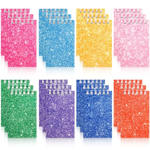 Hooqict Mini-Notizblöcke für Kinder, kleine Notizblöcke mit linierten Seiten, 8 Farben, Notizblöcke für Arbeit, Büro, Schule, Klassenzimmer, 9,9 x 6,1 cm, 24 Stück von Hooqict
