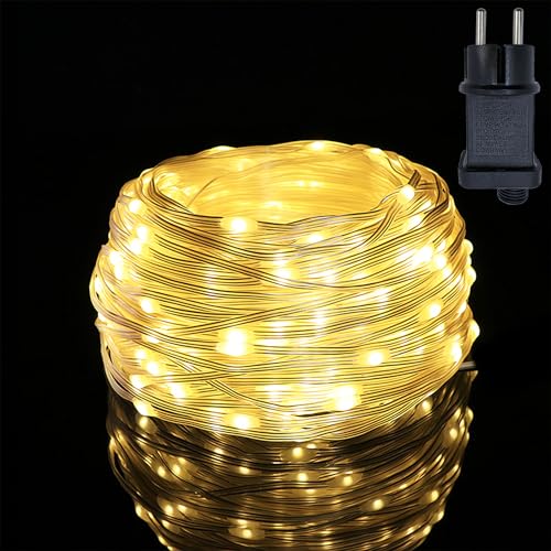Hopelit Lichterkette Außen 20m 200LEDs Warmweiß, 8 Modi Lichterkette Innen mit Stecker Timer Speicherfunktion, IP67 Wasserdicht LED Lichterkette Outdoor für Garten Balkon Weihnachtsbaum Hopelit Lichterkette Außen 20m 200LEDs Warmweiß, 8 Modi Lichterkette Innen mit Stecker Timer Speicherfunktion, IP67 Wasserdicht LED Lichterkette Outdoor für Garten Balkon Weihnachtsbaum von Hopelit